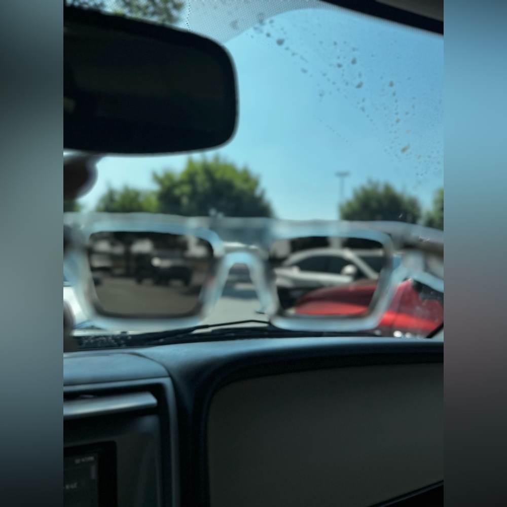 Dezi Transparent Rectangular Sunglasses - image 6